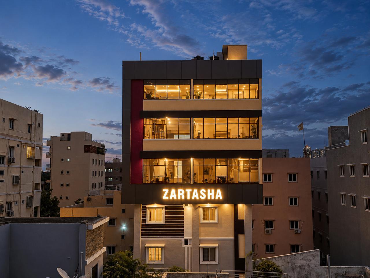 Zartasha building at dusk